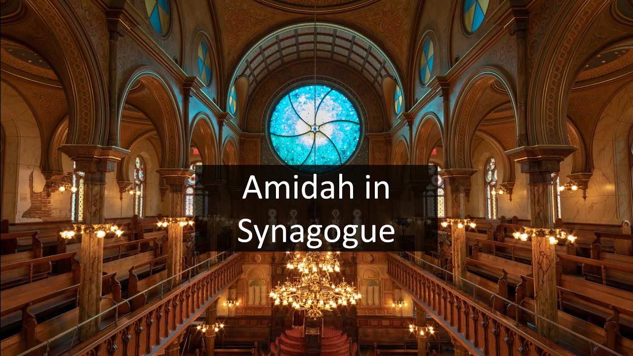 Jewish Prayer Amidah in Synagogue