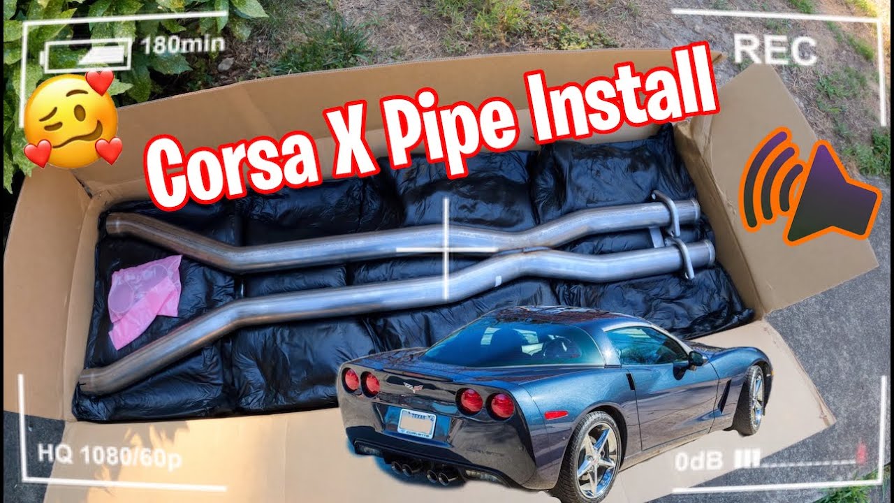 C6 Corvette Corsa X Pipe Install with NPP Mufflers.   #corsaexhaust #ls3 #corvettec6