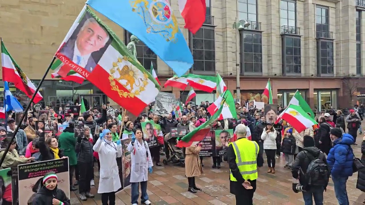 Protest March in the Heart of Glasgow
