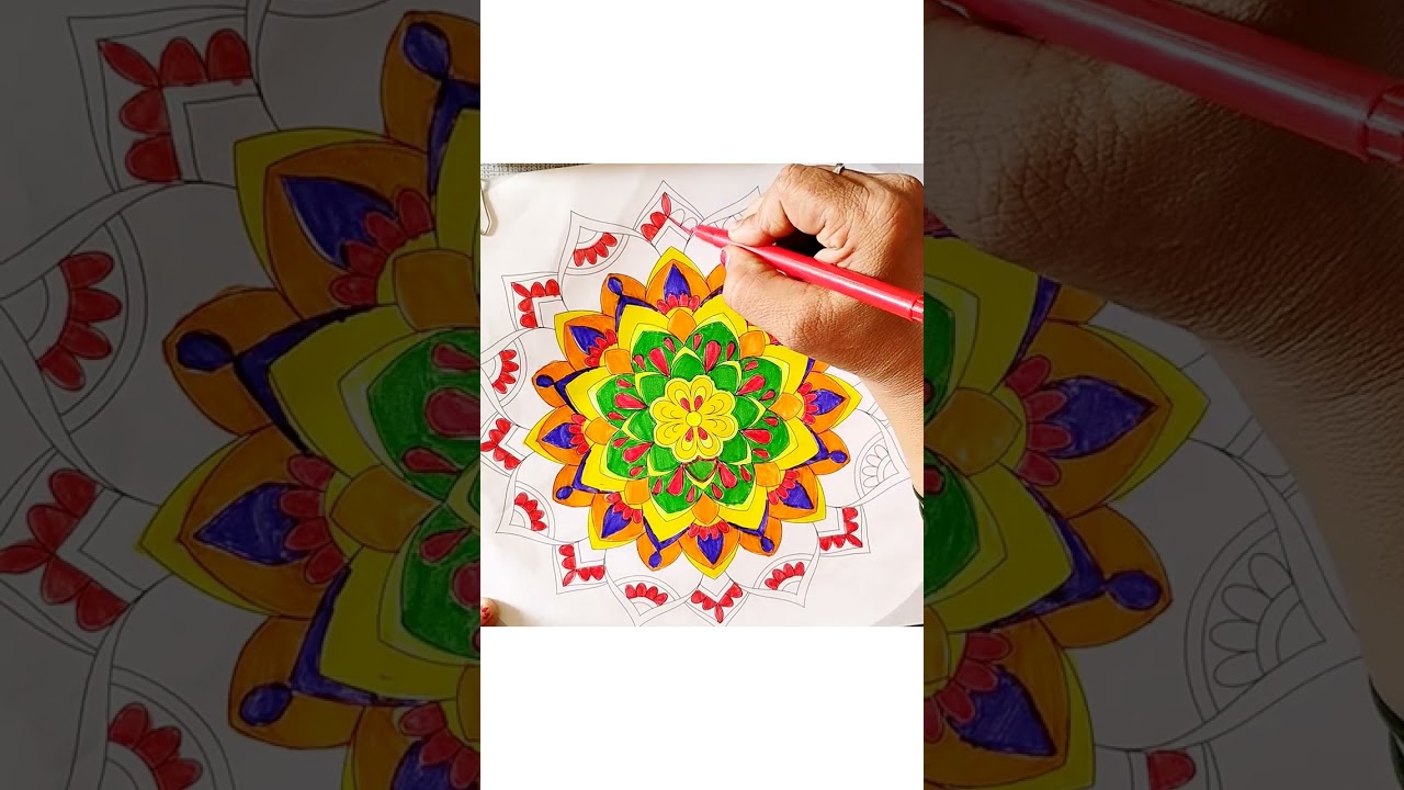 Mandala | Mandala Art Coloring | Satisfying Coloring | ASMR Coloring | Relax Coloring @PastelDrift 