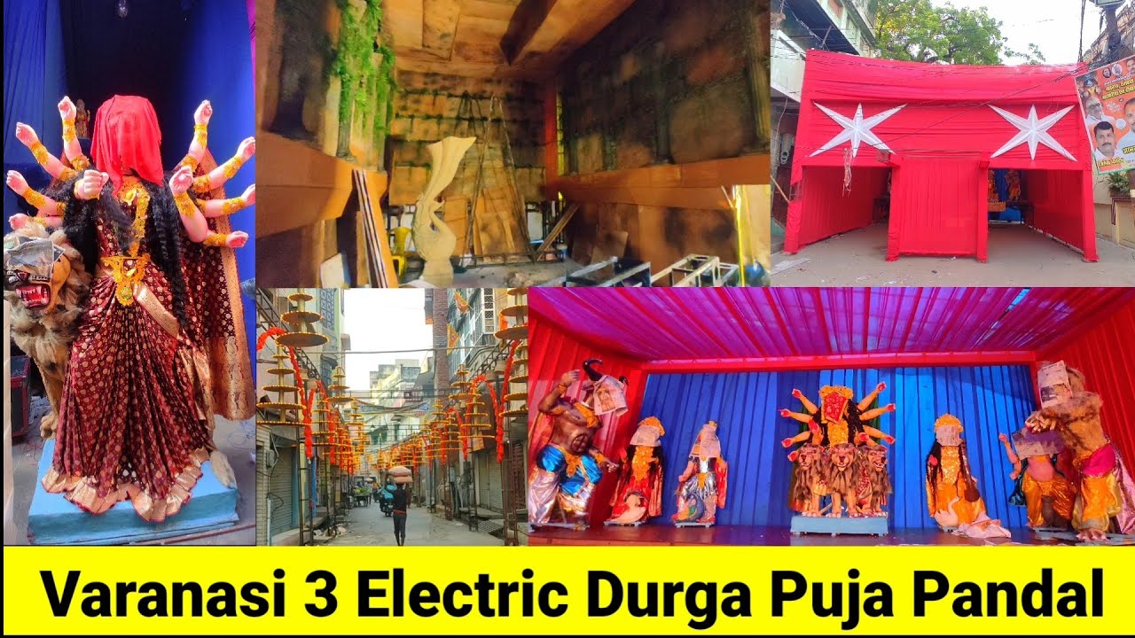 Varanasi Top 3 Electric Durga Puja Pandal/Durga Puja Varanasi 2025/Durga Puja In Varanasi/Durga Puja