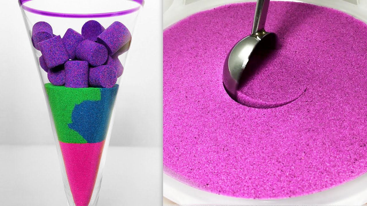 Very Satisfying and Relaxing Compilation 313 Kinetic Sand ASMR