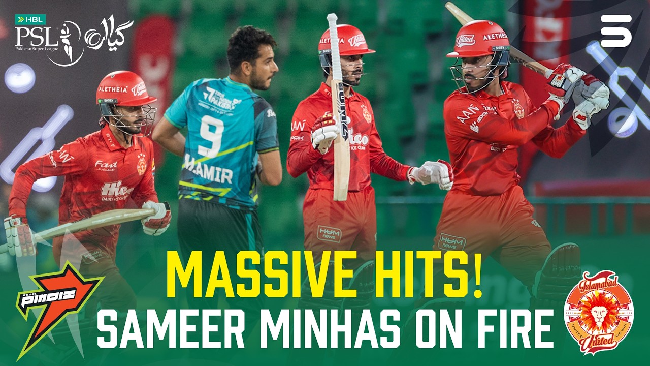 Sameer Minhas 70 Runs | Blazing batting | Rawalpindiz vs Islamabad United | M 12 | HBL PSL 11 |MZB1U