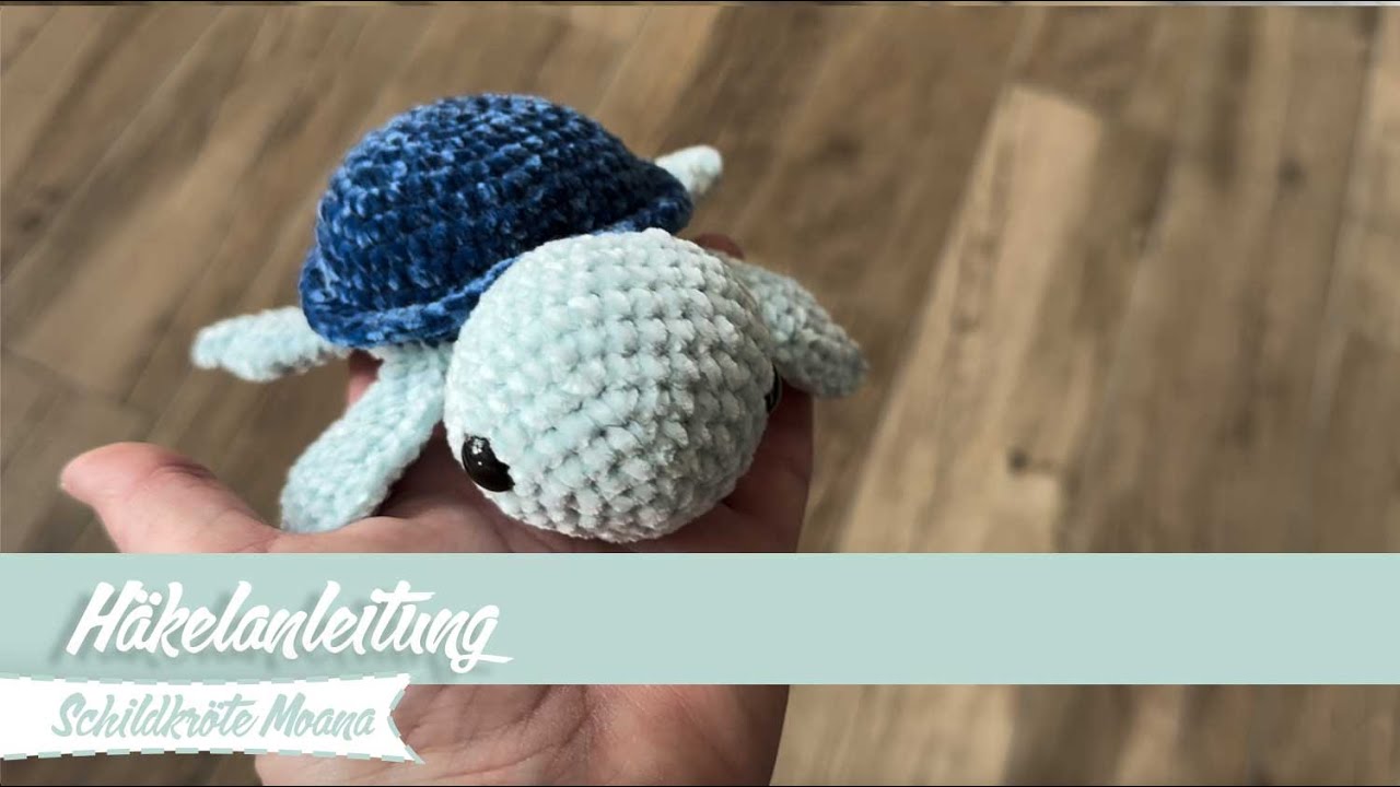 🐢 Schildkröte häkeln - super einfache Anleitung mit Chenille Wolle | Gratis Amigurumi für Anfänger