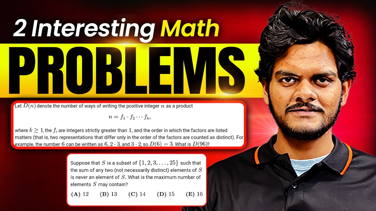 Solving Interesting Math Problems | Maths Olympiad IOQM Preparation | Anirudha Sir