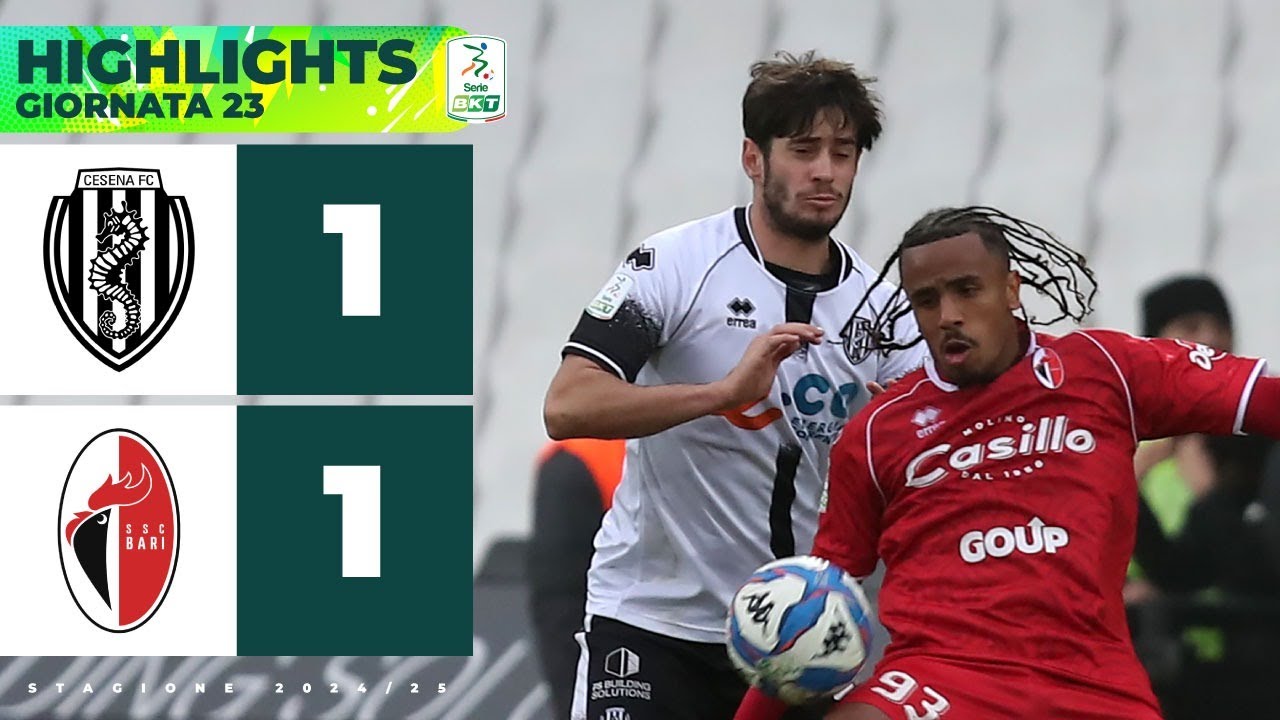 Cesena-Bari 1-1 | LA GUMINA replica a FAVILLI e salva i padroni di casa in 10 | HIGHLIGHTS Serie BKT