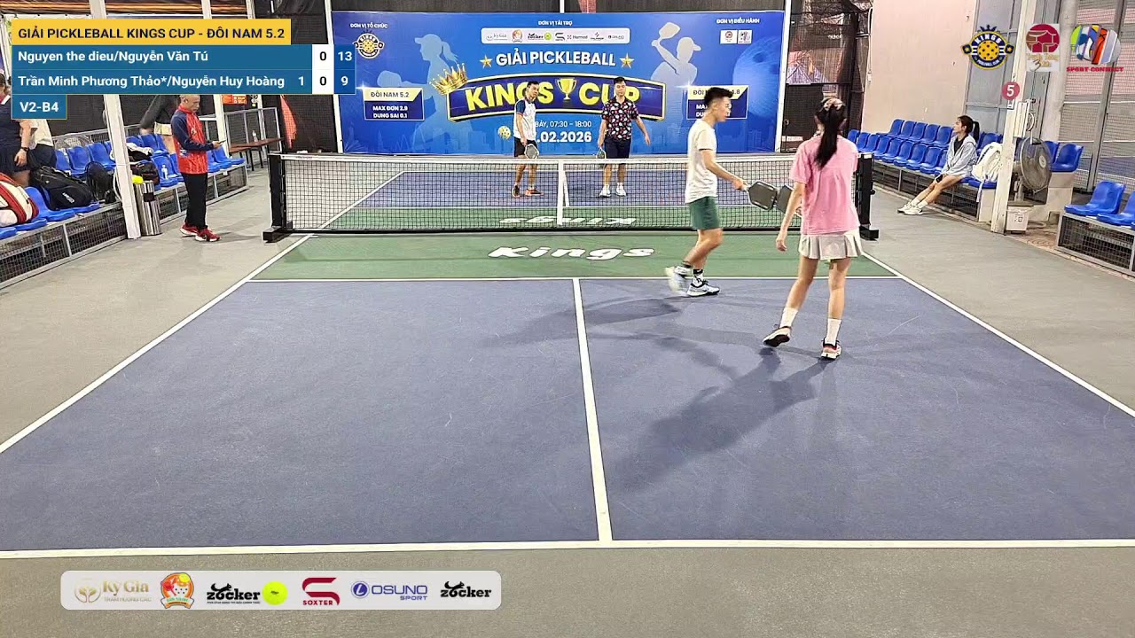 GIẢI PICKLEBALL KINGS CUP - ĐÔI NAM 5.2: TRẬN ĐẤU V2-B4