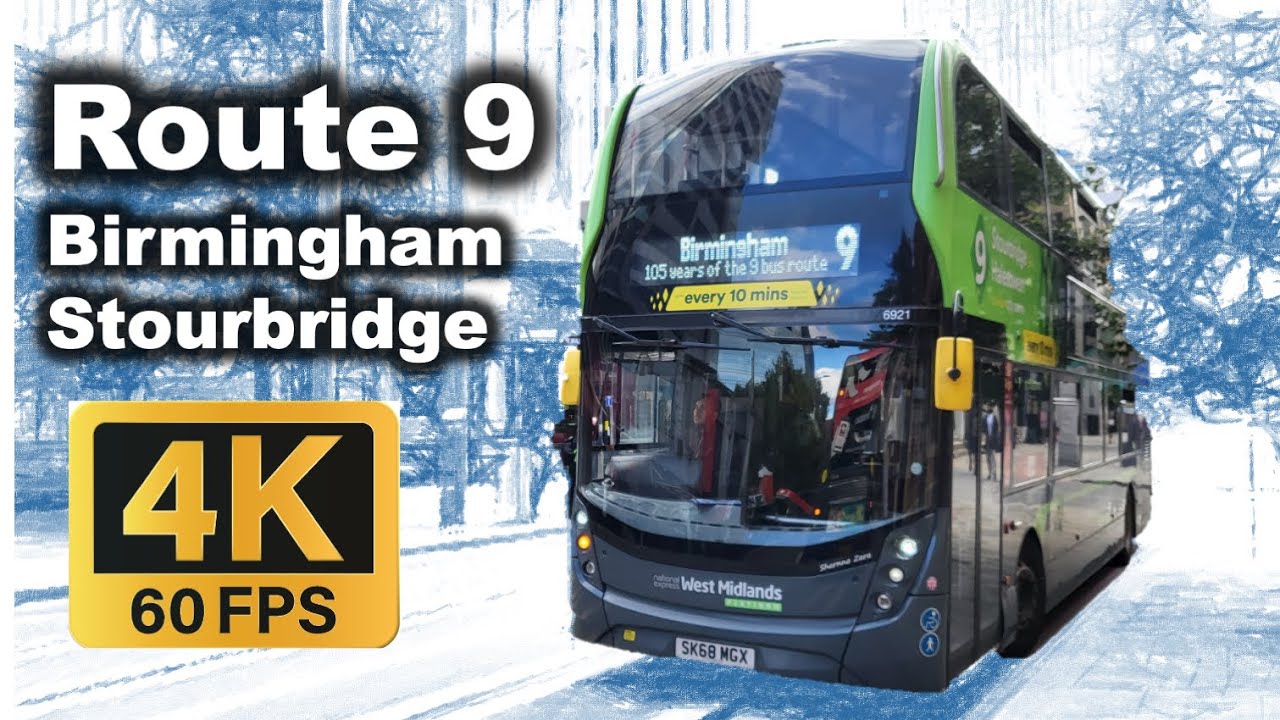 Birmingham to Stourbridge by BUS - NXBus Route 9 Full Journey (September 2024)