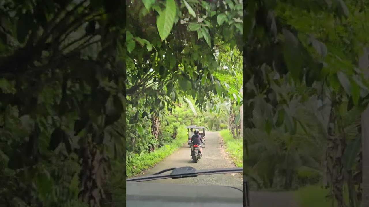 Road going to Mainit Hot Springs located in Mainit Village Anahawan Southern Leyte Philippines