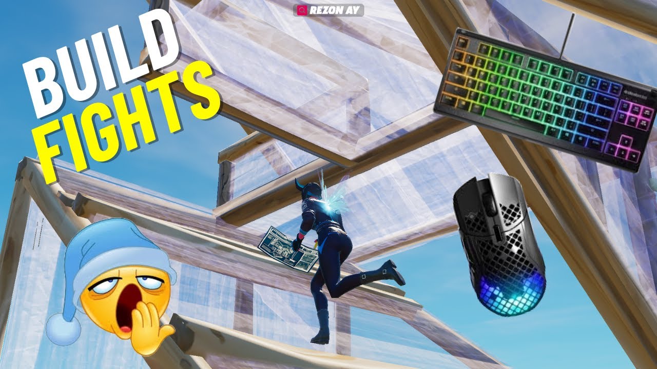 Fortnite Build Fights 😴 SteelSeries Apex 3 TKL ASMR 💤