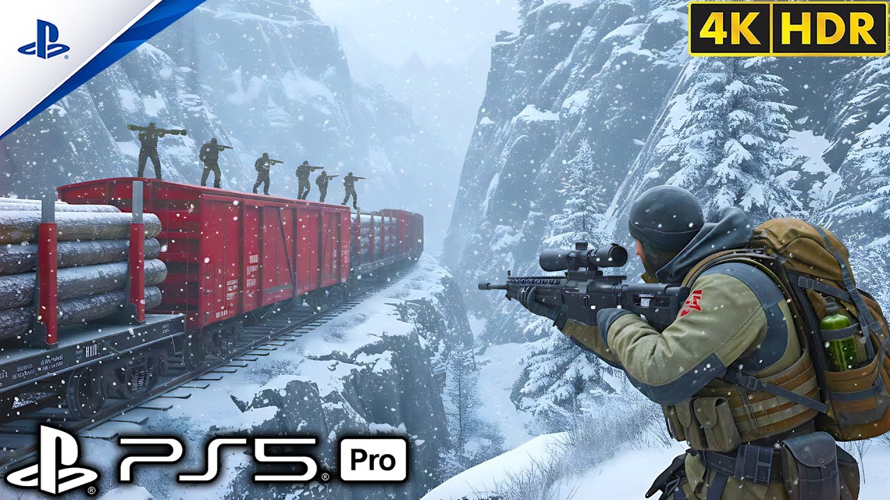 (PS5) Снайперская битва на замёрзшем поезде | Ультрареалистичный геймплей [4K60FPSHDR] Call of Duty