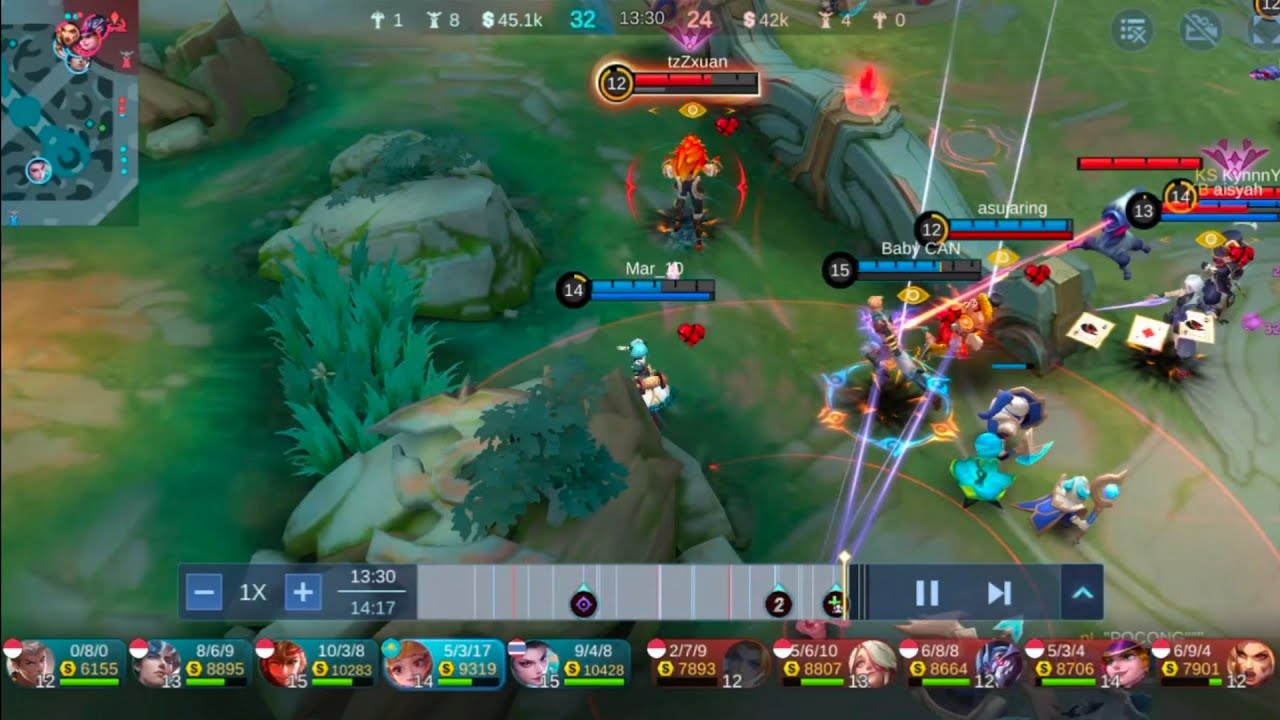 11.4 Points!! 6 Kills + 20 Assist ~ Angela Roamer!! Mvp_ Gameplay Mobilelegends