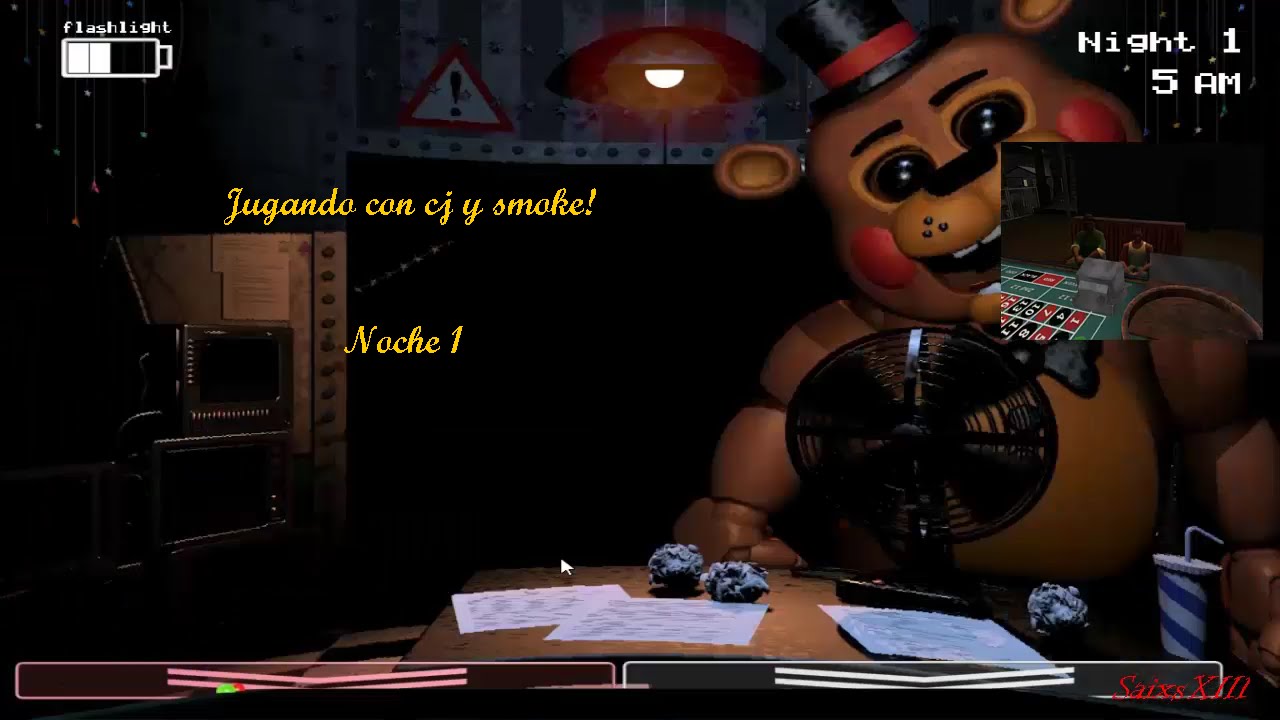 GTA SAN ANDREAS (LOQUENDO)// JUGANDO CON CJ Y SMOKE// FIVE NIGHTS AT FREDDYS 2