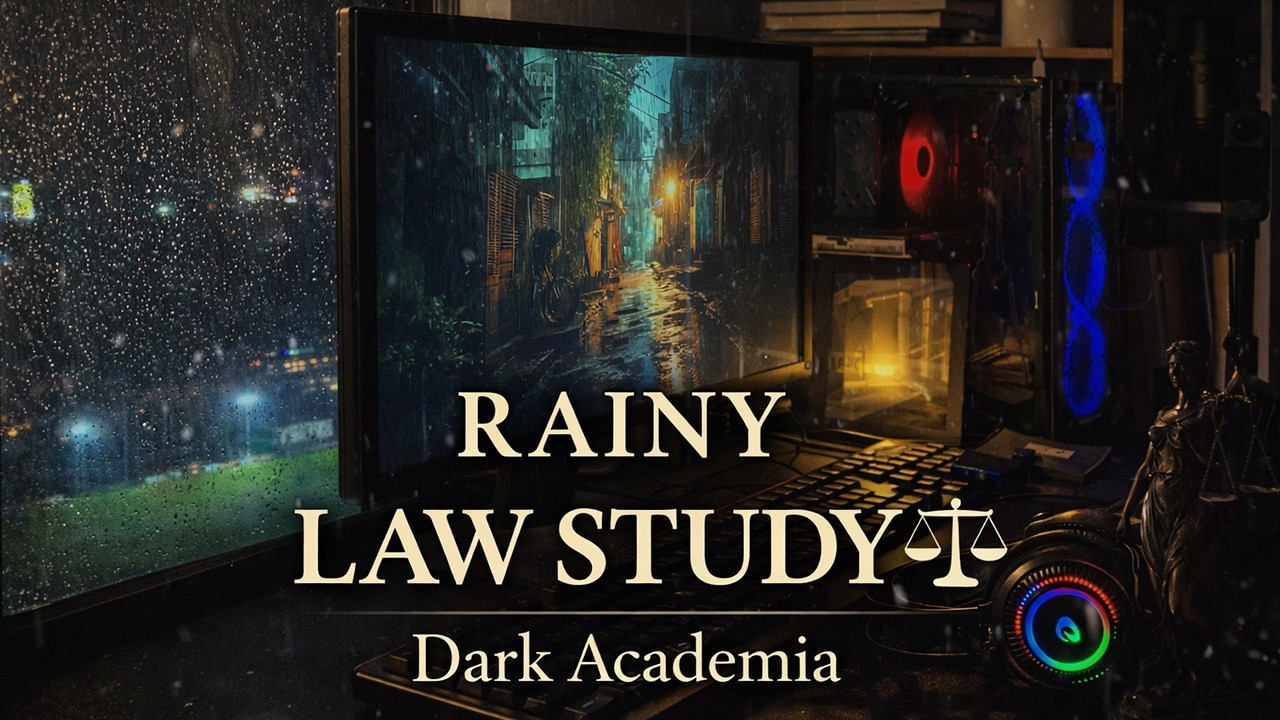 A Rainy Dark Academia Playlist to Romanticize Studying Law ⚖️🌧️