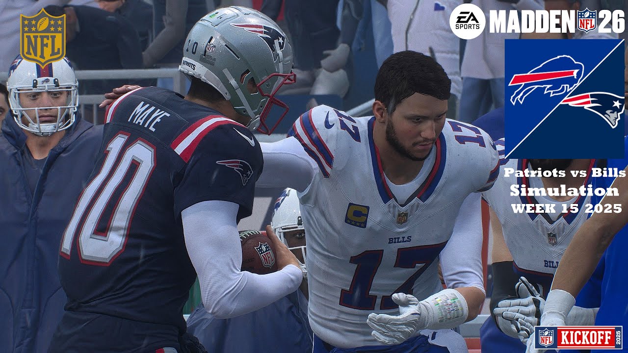Madden 26 New England Patriots vs Buffalo Bills WEEK 15 Simulation 2025 PS5 Game Play
