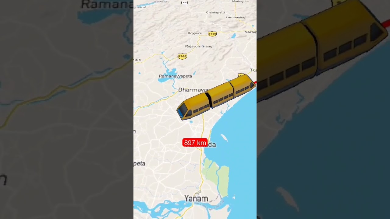 Travel Kolkata to Chennai by train #map #geography #tour #viral #trending #travel