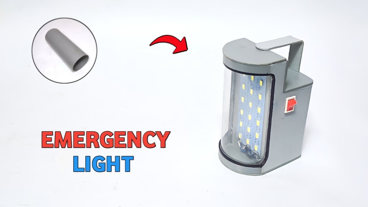 How to make Emergency light with PVC Pipe at home - Rechargeable light with PVC Pipe - Xack Projects