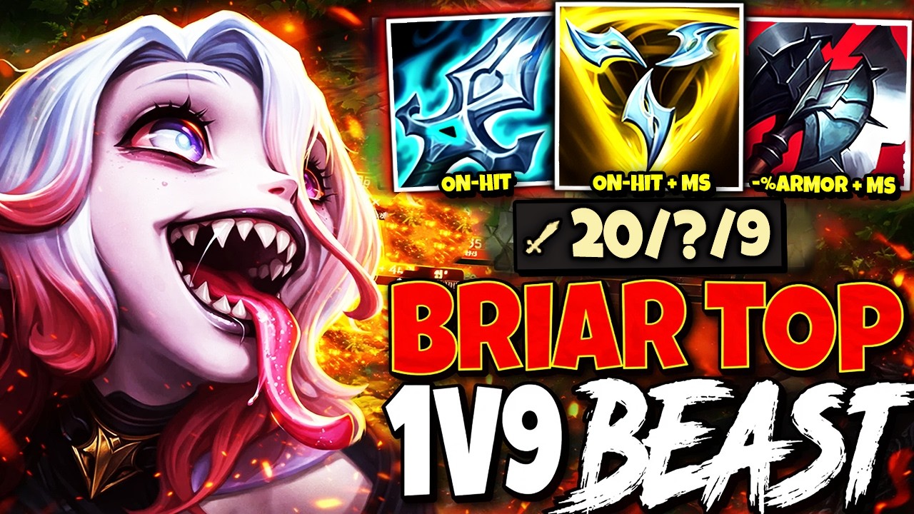 This Briar Top Lane Build can actually 1v9 CARRY in Season 16 🔥🔥 | s16 Gameplay