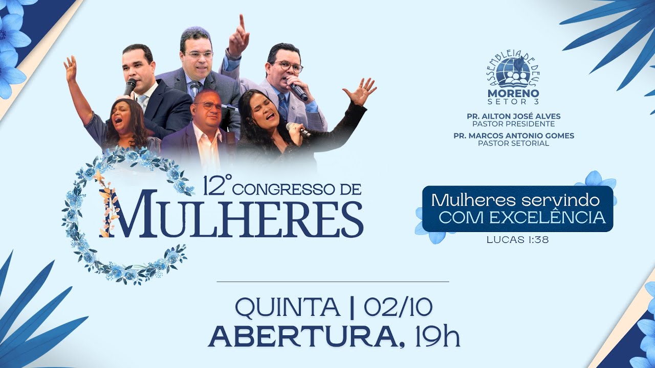 AO VIVO | Abertura do 12º Congresso de Mulheres - IEADPE MORENO - 02/10/2025