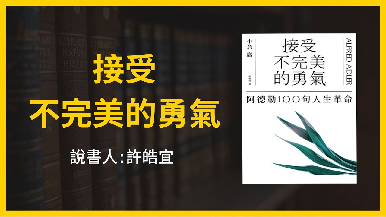 【大大讀書】《接受不完美的勇氣》（說書人：許皓宜）