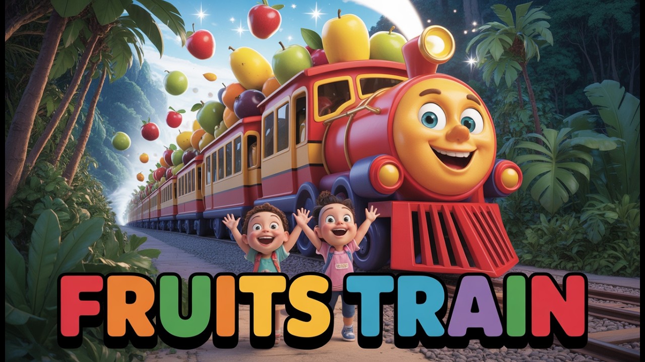 Fruits Train 🚂 | Nonstop Kids Rhymes & Fun Learning (3D Cartoon)