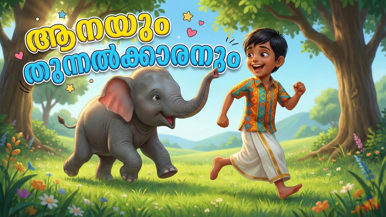 Aanayum Thunnalkkaranum 🐘 | The Elephant & The Tailor | New Malayalam Kids Story Song