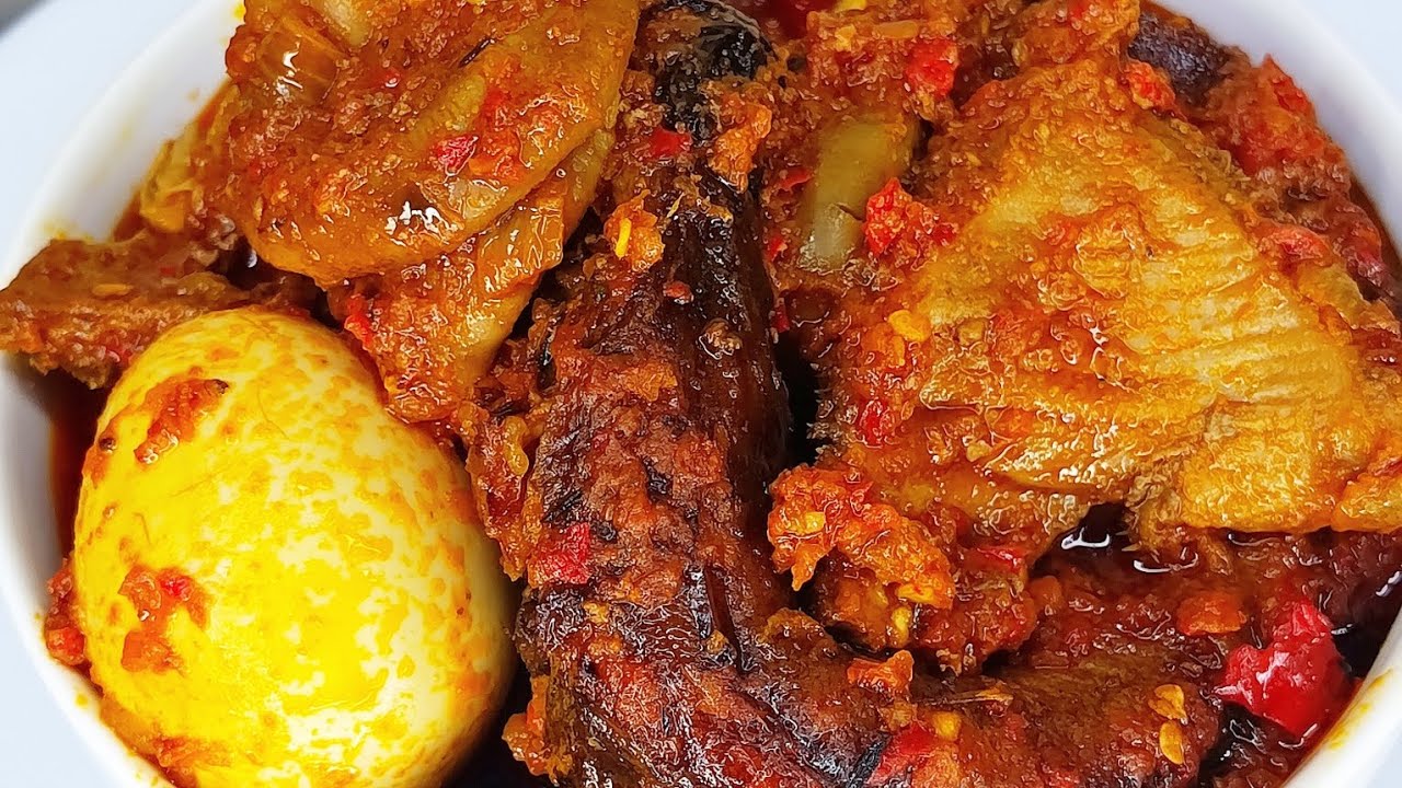 HOW TO MAKE PALM OIL STEW (Native stew,  Nigeria food)