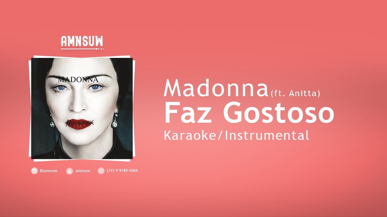 Madonna (ft Anitta) - Faz Gostoso (Karaoke/Instrumental With Lyrics)