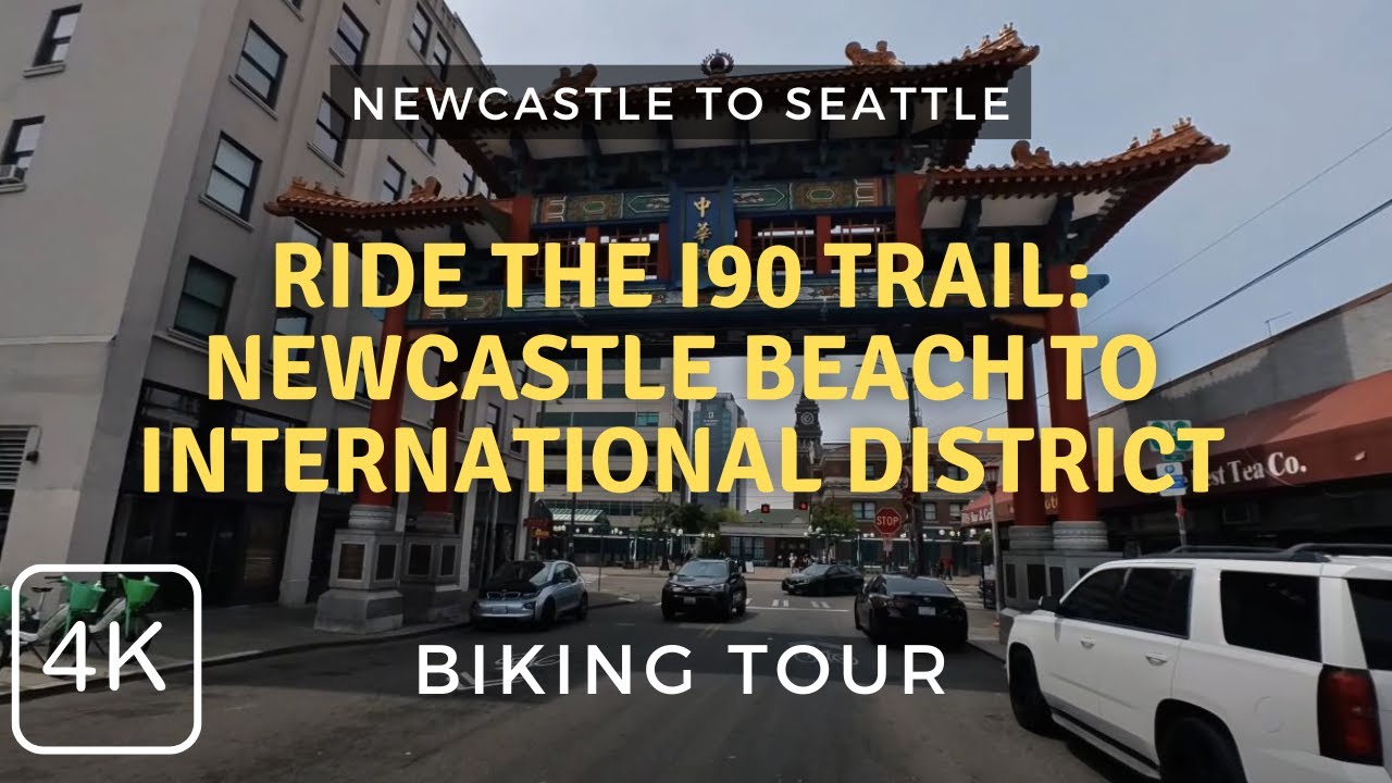 Full Bike Ride: Newcastle to Seattle's International District via I-90 Trail | 4K Cycling Tou