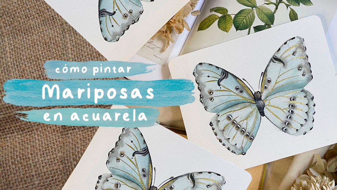 Pinta mariposas en acuarela 🦋 TUTORIAL PASO A PASO