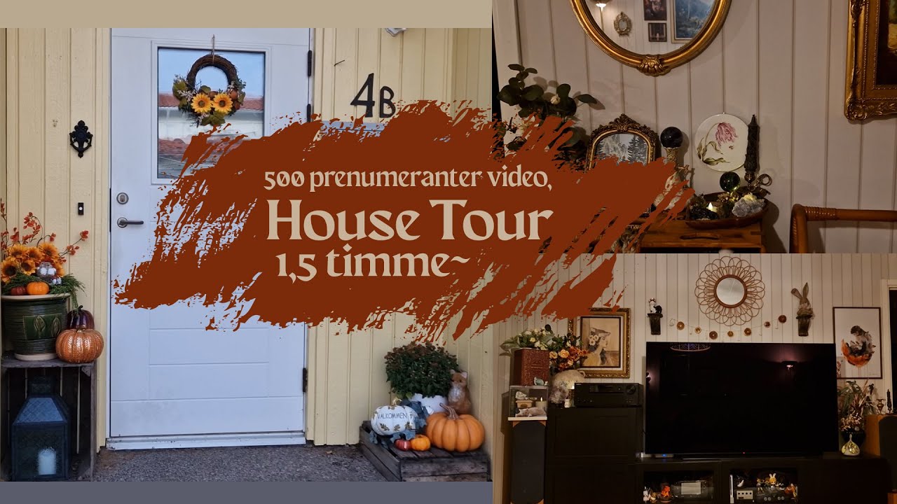 ASMR på Svenska - 500 prenumeranters video, 1,5 timmes house tour!