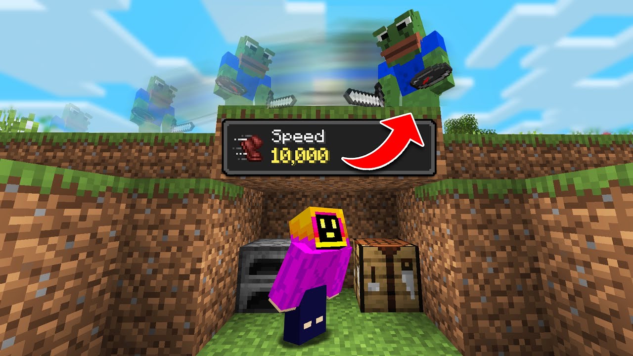 Minecraft Manhunt BUT The Hunters Have Infinite Speed Boost!