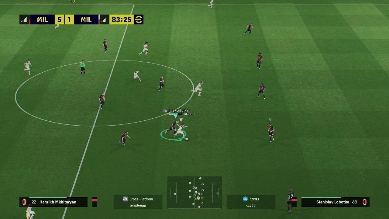 eFootball division match against opponent who has Pele, Muller, Zola and Varane
