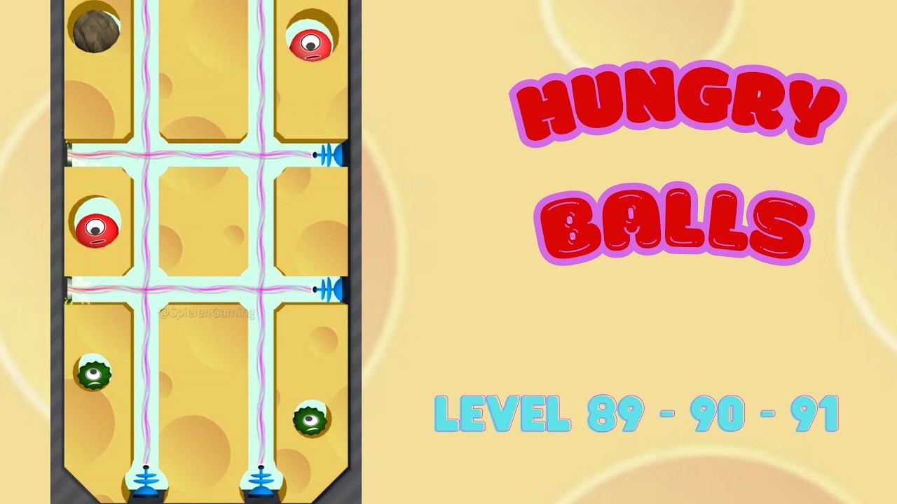 Hungry Balls Level 89 - 90 - 91 Solution Walkthrough