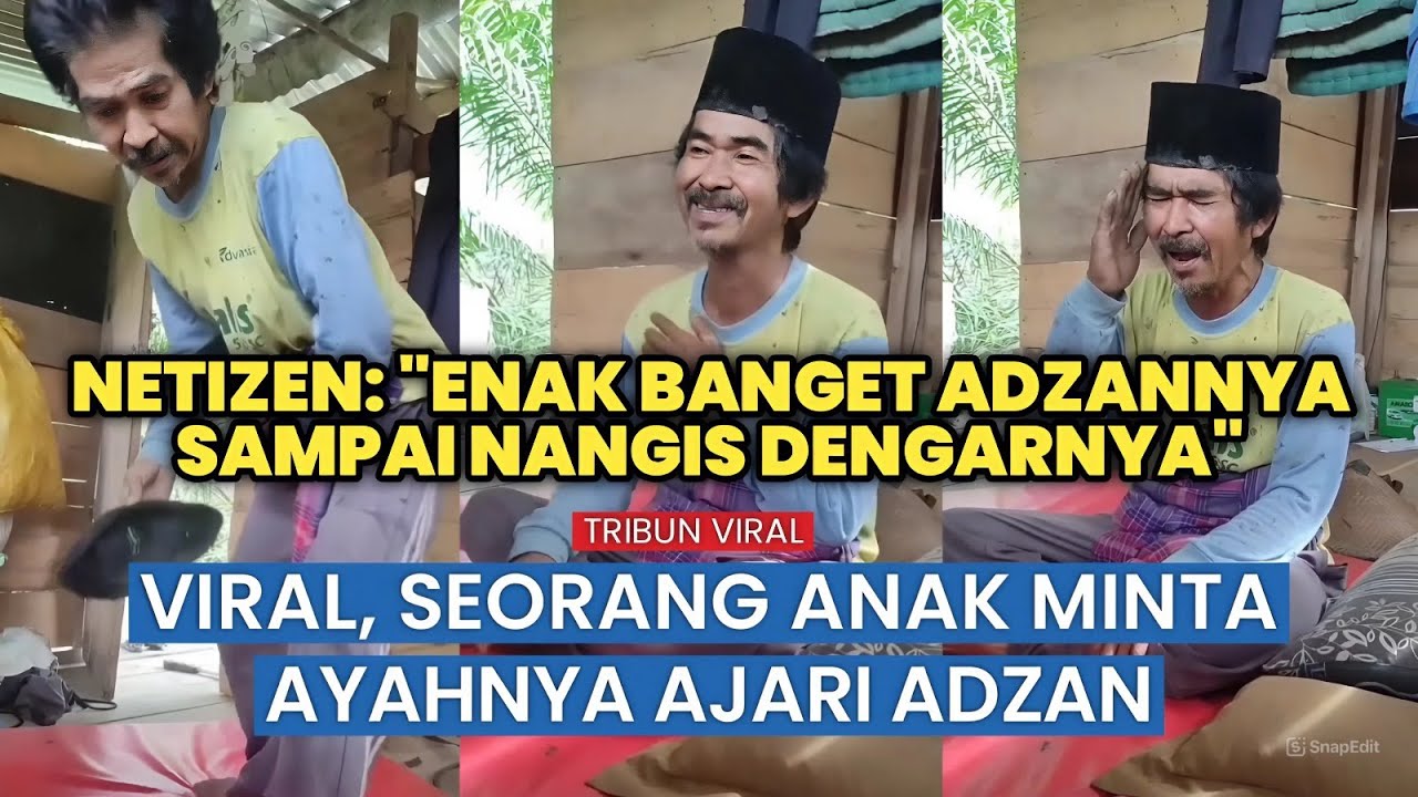 Momen Sederhana Ayah Ajarkan Azan pada Putranya di Polewali Mandar