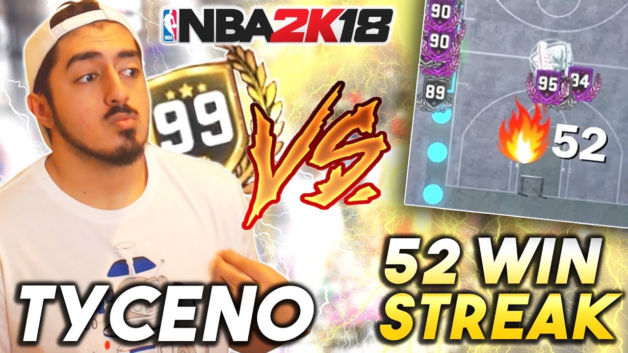 99 OVERALL TYCENO vs 52 WIN STREAK! INSANE GAME OF THE YEAR in NBA2K18!