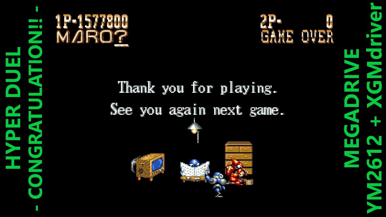 [BGM] HYPER DUEL -CONGRATULATIONS- [MEGADRIVE XGM driver]