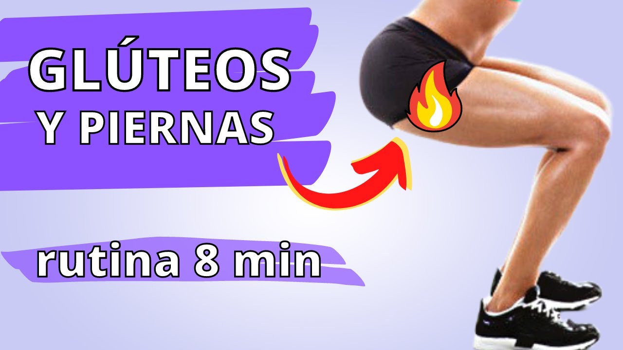 Rutina simple de piernas y glúteos 8 min. Ejercicios en casa sin pesas