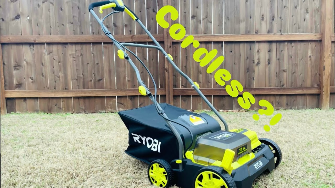 Unboxing and assembly of the Ryobi cordless Dethatcher/aerator!