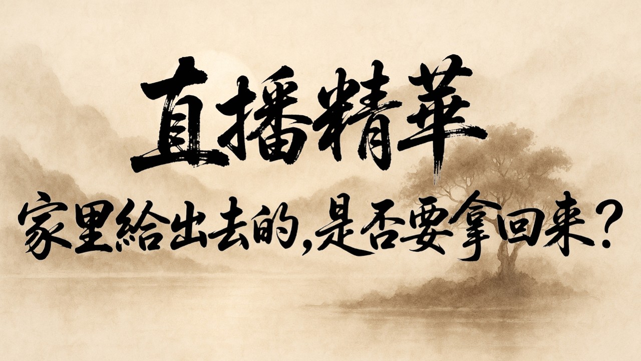 直播精華 | 命局解析，家裡往外給得越多，老天爺給你的就越多