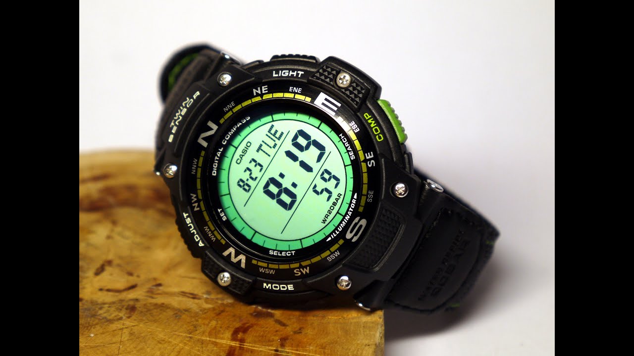 Casio Men's SGW-100B-3A2CF Twin Sensor Digital Display Quartz Black Watch