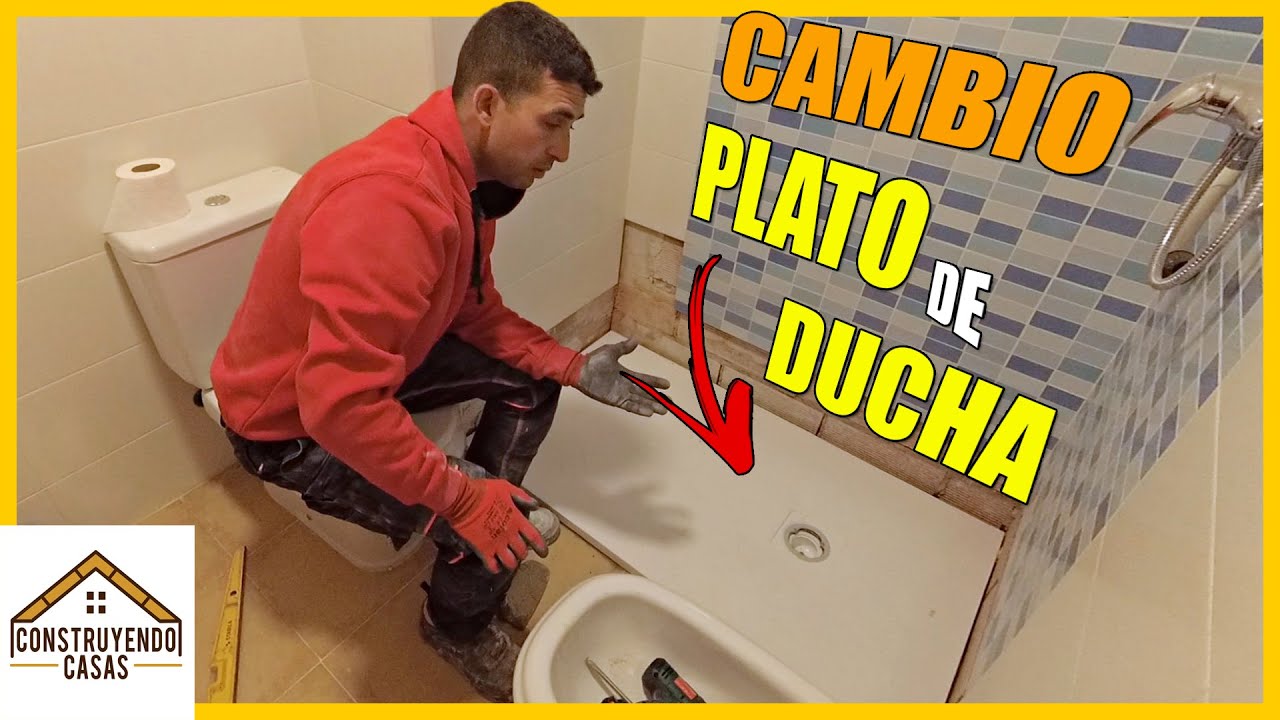 🔶Cambio de PLATO o BAÑERA por PLATO DE DUCHA de RESINA 🔶 Paso a paso