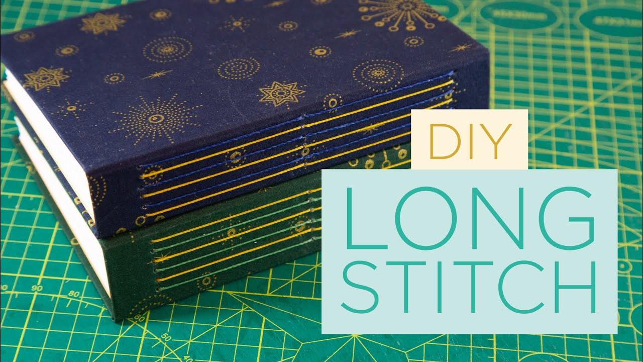 DIY: Caderno Capa Dura de Tecido com COSTURA LONG STITCH | MÉTODOS E COSTURAS