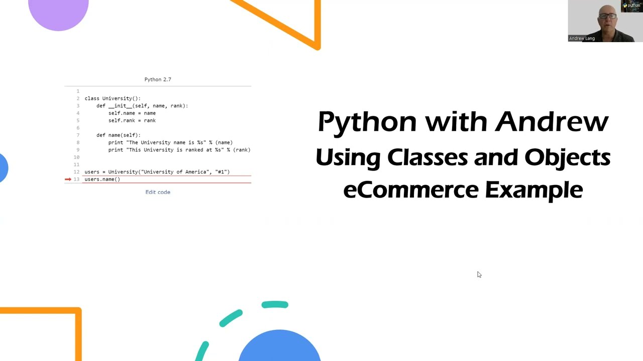 Python - Classes and Objects - An eCommerce Example