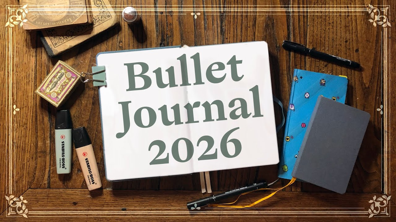 Setup bullet journal 2026 - bujo décoré A5 sans stickers