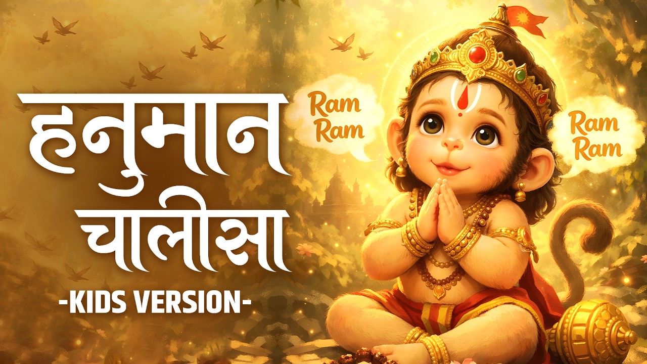 हनुमान चालीसा Hanuman Chalisa - Kids Version | Jai Hanuman Gyan Gun Sagar For Kids