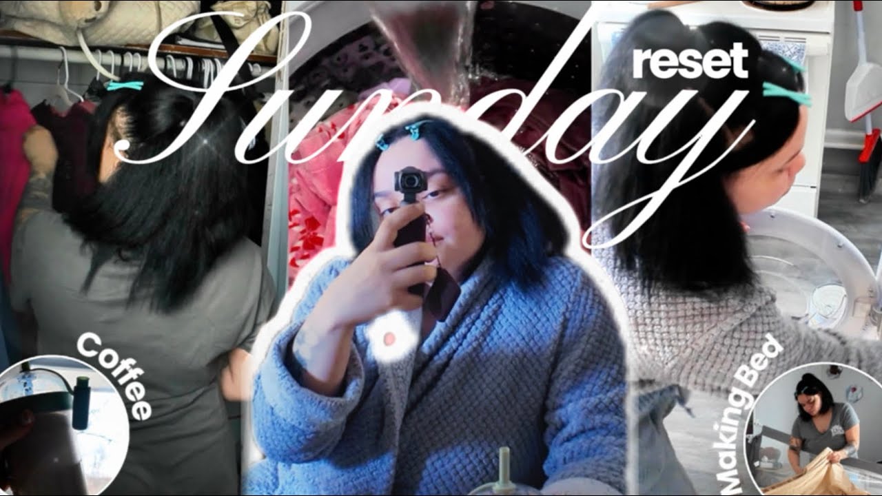 SUNDAY RESET | getting rid of clothes, cooking, cleaning, laundry, movie…