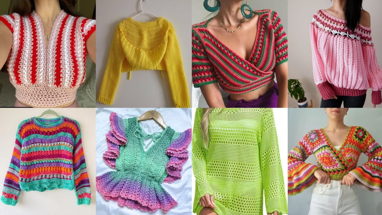 Crochet top blouse latest new design 2025/granny square blouse/tunic top blouse