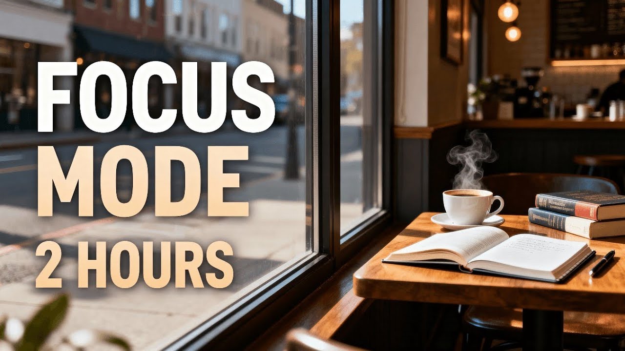 Focus Mode On ☕📚 | Cozy Coffee Shop Study Session (2 Hours)