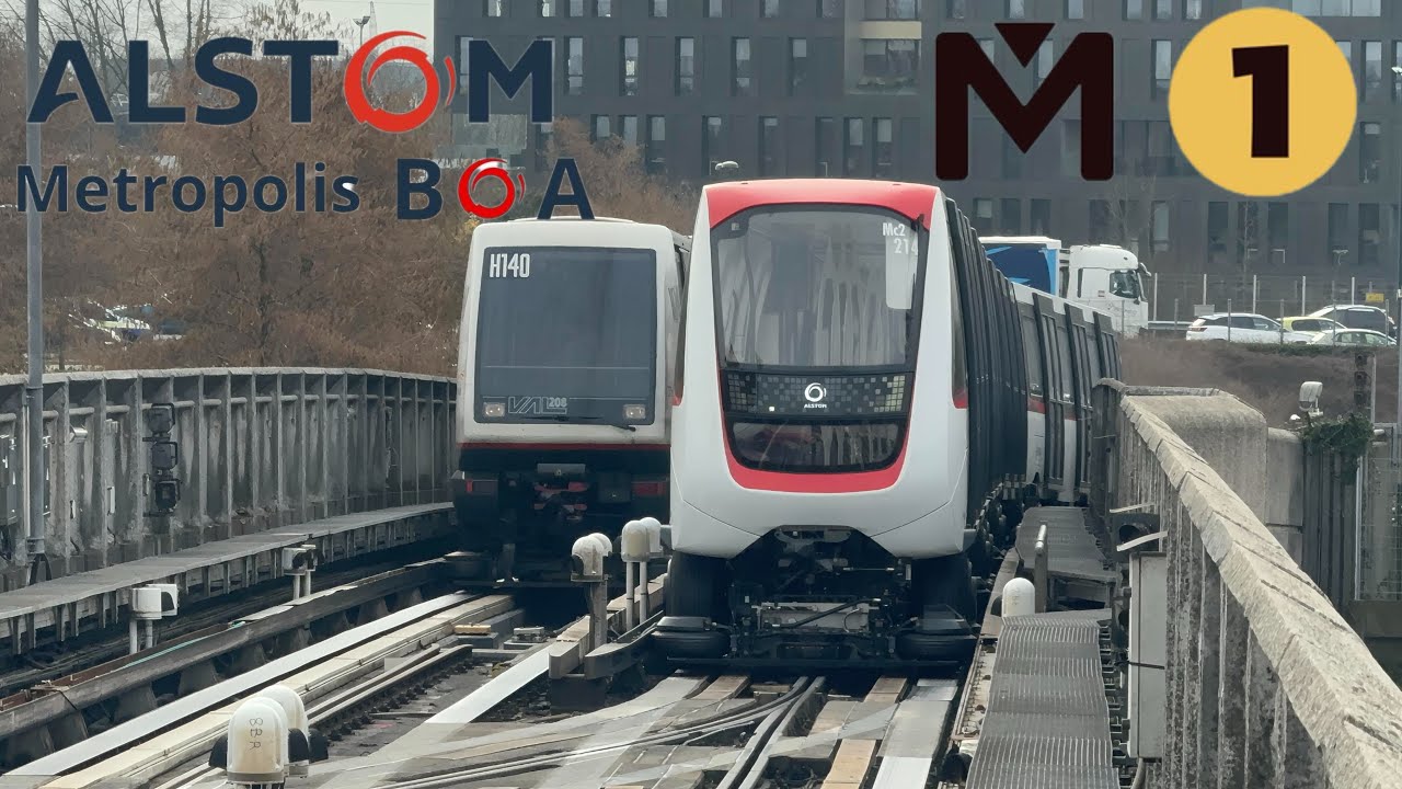 Vidéo [MÉTRO] Ligne 1 🟡 [ALSTOM] Trajet Complet Allez-Retour MÉTROPOLIS BOA Rame Mc 214